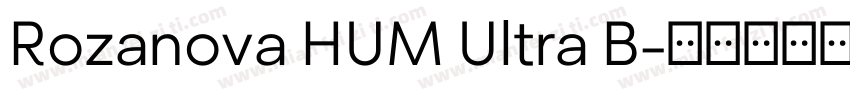Rozanova HUM Ultra B字体转换